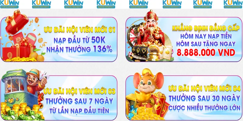 Khuyến mãi Kuwin cực khủng cho hội viên mới